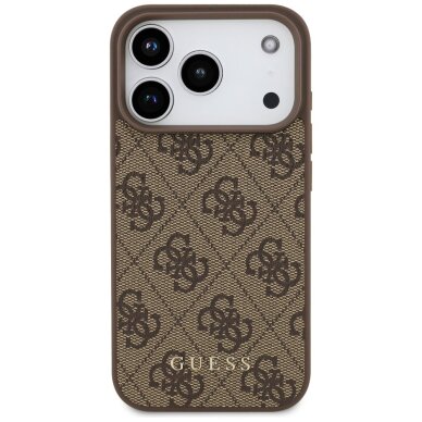 iPhone 17 Pro dėklas Guess 4G Classic – rudas 2 iPhone 17 Pro dėklas Guess 4G Classic – rudas 2