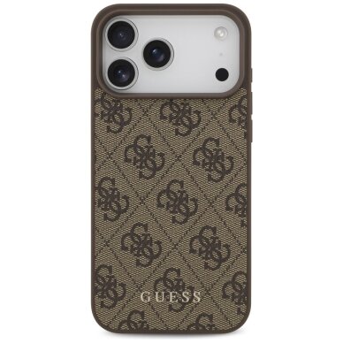 iPhone 17 Pro Max dėklas Guess 4G Classic – rudas 2 iPhone 17 Pro Max dėklas Guess 4G Classic – rudas 2