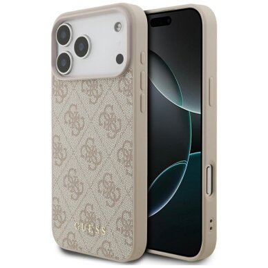 iPhone 17 Pro Max dėklas Guess 4G Classic – rožinis iPhone 17 Pro Max dėklas Guess 4G Classic – rožinis