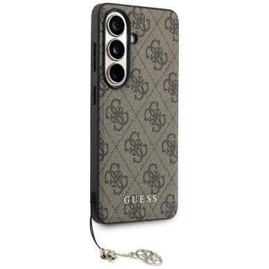 Samsung Galaxy S26 Guess 4G Classic Logo Charm MagSafe dėklas – rudas 2 Samsung Galaxy S26 Guess 4G Classic Logo Charm MagSafe dėklas – rudas 2