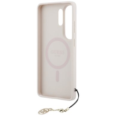 Samsung Galaxy S26 Ultra Guess 4G Classic Logo Charm MagSafe dėklas – rožinis 5