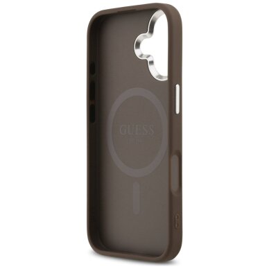 iPhone 17 Guess 4G Classic Logo MagSafe dėklas – rudas 6