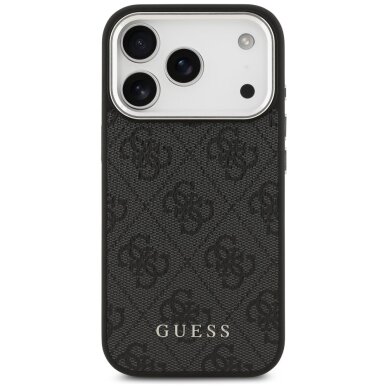 iPhone 17 Pro Guess 4G Classic Logo MagSafe dėklas – juodas 2
