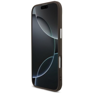 iPhone Air dėklas Guess 4G Classic Logo, MagSafe – rudas 4