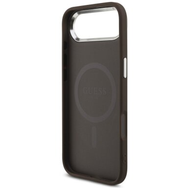 iPhone Air dėklas Guess 4G Classic Logo, MagSafe – rudas 6