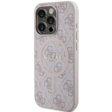 Originalus Guess dėklas 4G Collection Leather Metal Logo MagSafeiPhone 14 Pro Max - Rožinis 1 Originalus Guess dėklas 4G Collection Leather Metal Logo MagSafeiPhone 14 Pro Max - Rožinis 1