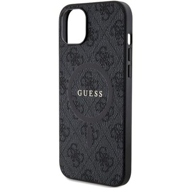 iPhone 14/15/13 dėklas Guess 4G Collection iš odos su metaliniu logotipu ir MagSafe – juodas 5 iPhone 14/15/13 dėklas Guess 4G Collection iš odos su metaliniu logotipu ir MagSafe – juodas 5