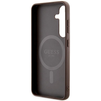 Originalus Guess dėklas 4G Collection Leather Metal Logo MagSafeSamsung Galaxy S24 - Rudas 6 Originalus Guess dėklas 4G Collection Leather Metal Logo MagSafeSamsung Galaxy S24 - Rudas 6