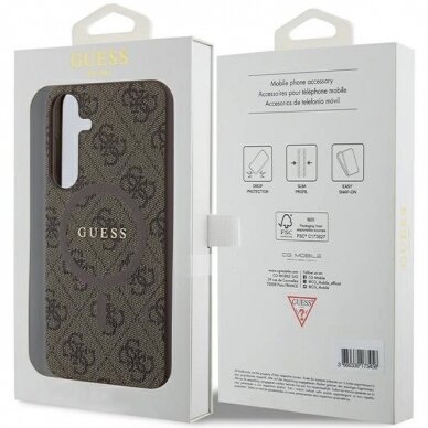 Originalus Guess dėklas 4G Collection Leather Metal Logo MagSafeSamsung Galaxy S24+ - Rudas 7 Originalus Guess dėklas 4G Collection Leather Metal Logo MagSafeSamsung Galaxy S24+ - Rudas 7