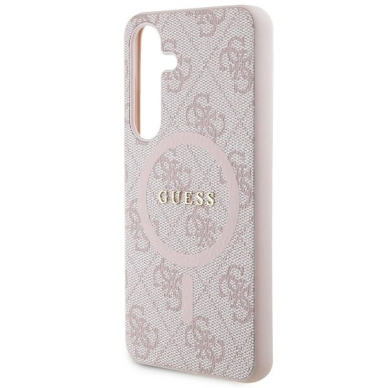 Guess 4G Collection Leather Metal Logo MagSafe Dėklas Samsung Galaxy S24 - rožinis 5 Guess 4G Collection Leather Metal Logo MagSafe Dėklas Samsung Galaxy S24 - rožinis 5
