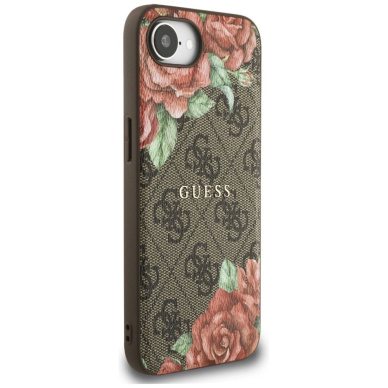 iPhone 16e – Guess 4G Flowers Print MagSafe dėklas - Rudas 3