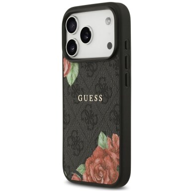 iPhone 17 Pro Max Guess 4G Flowers Print dėklas su MagSafe – juodas 1 iPhone 17 Pro Max Guess 4G Flowers Print dėklas su MagSafe – juodas 1