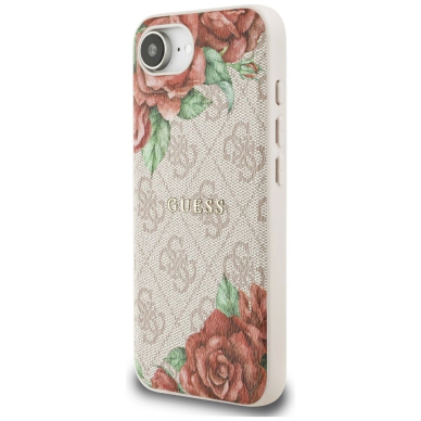 iPhone 16e – Guess 4G Flowers Print MagSafe dėklas - Rožinis 1