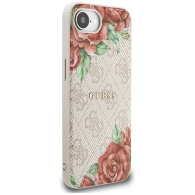 iPhone 16e – Guess 4G Flowers Print MagSafe dėklas - Rožinis 3