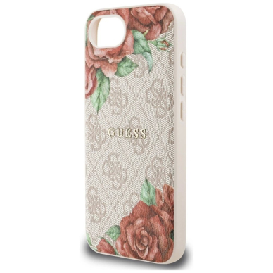 iPhone 16e – Guess 4G Flowers Print MagSafe dėklas - Rožinis 5