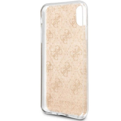 Guess 4G Glitter iPhone X/Xs Dėklas - Auksinis 3