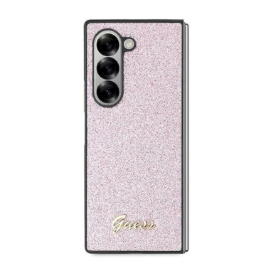 Guess 4G Glitter Script Dėklas Samsung Galaxy Z Fold 6 - rožinis 1 Guess 4G Glitter Script Dėklas Samsung Galaxy Z Fold 6 - rožinis 1