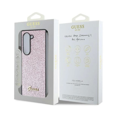 Guess 4G Glitter Script Dėklas Samsung Galaxy Z Fold 6 - rožinis 6 Guess 4G Glitter Script Dėklas Samsung Galaxy Z Fold 6 - rožinis 6