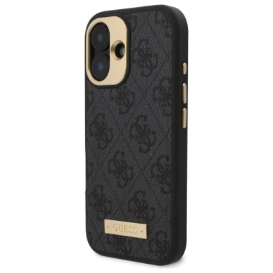 iPhone 16 Plus – Guess 4G Logo Plate MagSafe dėklas - Juodas 1