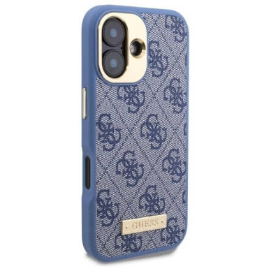 iPhone 16 Plus – Guess 4G Logo Plate MagSafe dėklas - Mėlynas 3