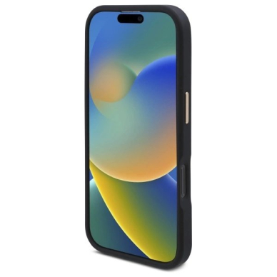 iPhone 16 Pro – Guess 4G Logo Plate MagSafe dėklas - Juodas 4