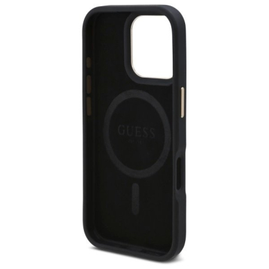 iPhone 16 Pro – Guess 4G Logo Plate MagSafe dėklas - Juodas 6