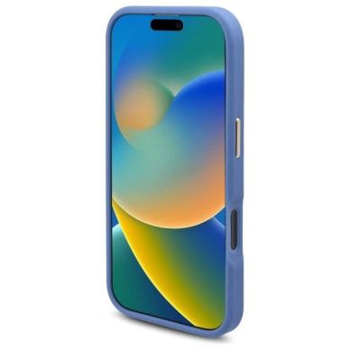 iPhone 16 Pro – Guess 4G Logo Plate MagSafe dėklas - Mėlynas 4