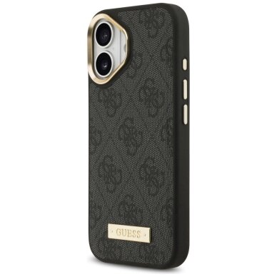 iPhone 17 Guess 4G Logo Plate MagSafe dėklas – juodas 1 iPhone 17 Guess 4G Logo Plate MagSafe dėklas – juodas 1