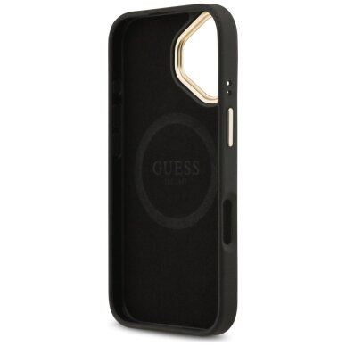 iPhone 17 Guess 4G Logo Plate MagSafe dėklas – juodas 6 iPhone 17 Guess 4G Logo Plate MagSafe dėklas – juodas 6