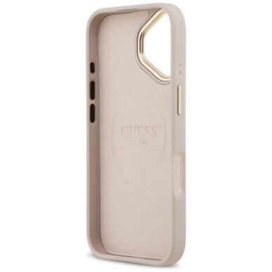 iPhone 17 Guess 4G Logo Plate MagSafe dėklas – rožinis 6