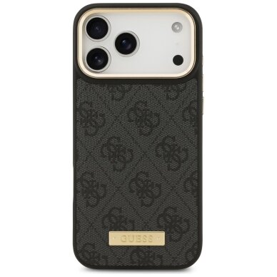 iPhone 17 Pro Max Guess 4G Logo Plate MagSafe dėklas – juodas 2 iPhone 17 Pro Max Guess 4G Logo Plate MagSafe dėklas – juodas 2