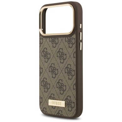 iPhone 17 Pro Max Guess 4G Logo Plate MagSafe dėklas – rudas 5 iPhone 17 Pro Max Guess 4G Logo Plate MagSafe dėklas – rudas 5