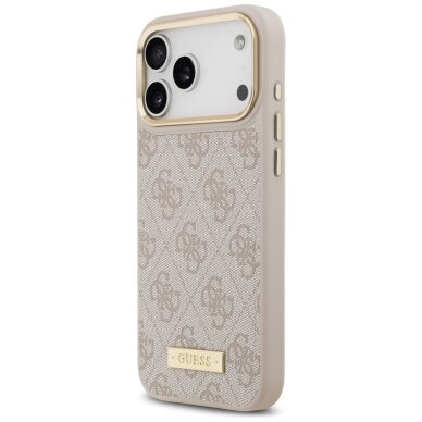 iPhone 17 Pro Max Guess 4G Logo Plate MagSafe dėklas – rožinis 1 iPhone 17 Pro Max Guess 4G Logo Plate MagSafe dėklas – rožinis 1