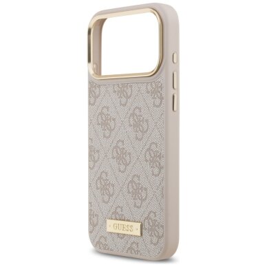 iPhone 17 Pro Max Guess 4G Logo Plate MagSafe dėklas – rožinis 5 iPhone 17 Pro Max Guess 4G Logo Plate MagSafe dėklas – rožinis 5
