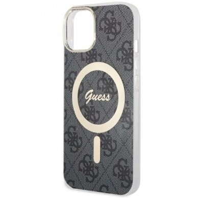 Dėklas Guess 4G MagSafe case for iPhone 14 Plus - Juodas 4