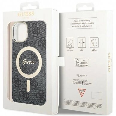 Originalus Guess dėklas 4G MagSafeiPhone 15 Plus / 14 Plus - Juodas 6 Originalus Guess dėklas 4G MagSafeiPhone 15 Plus / 14 Plus - Juodas 6