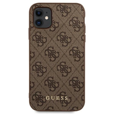 Guess 4G Metal GOLD LOGO Dėklas skirtas iPhone 11 / Xr 6.1" - Rudas 2