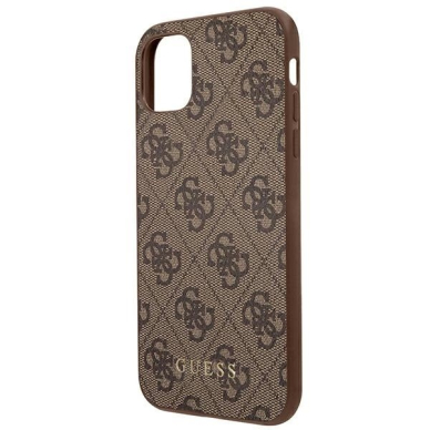 Guess 4G Metal GOLD LOGO Dėklas skirtas iPhone 11 / Xr 6.1" - Rudas 5
