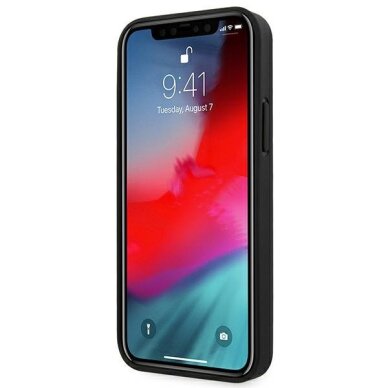 iPhone 12 / 12 Pro dėklas Guess 4G Metal Gold Logo – pilkas 4