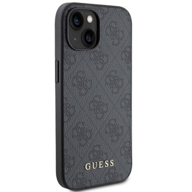 Dėklas Guess 4G Metal Auksinis Logo iPhone 15 - Pilkas 3 Dėklas Guess 4G Metal Auksinis Logo iPhone 15 - Pilkas 3