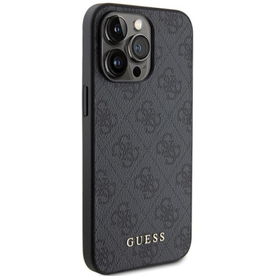 Dėklas Guess 4G Metal Auksinis Logo iPhone 15 Pro Max - Pilkas 3 Dėklas Guess 4G Metal Auksinis Logo iPhone 15 Pro Max - Pilkas 3