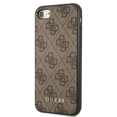 Guess 4G Metal GOLD LOGO Dėklas skirtas iPhone SE 2022 / 2020 / 7 / 8 - Rudas 1