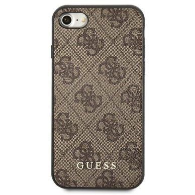 Guess 4G Metal GOLD LOGO Dėklas skirtas iPhone SE 2022 / 2020 / 7 / 8 - Rudas 2 Guess 4G Metal GOLD LOGO Dėklas skirtas iPhone SE 2022 / 2020 / 7 / 8 - Rudas 2