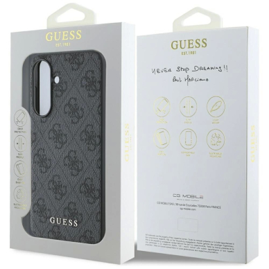 Guess 4G Metal GOLD LOGO Dėklas skirtas Samsung Galaxy A56 - Juodas 6