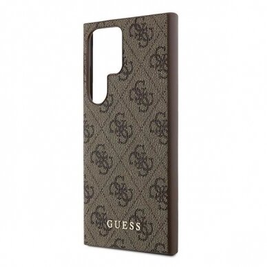 Guess 4G Metal Gold Logo Dėklas Samsung Galaxy S24 Ultra - Rudas 5 Guess 4G Metal Gold Logo Dėklas Samsung Galaxy S24 Ultra - Rudas 5