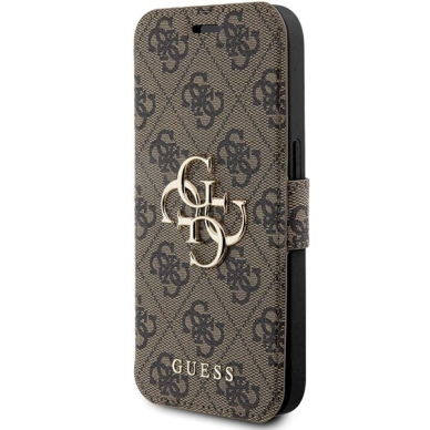 Guess 4G Metal Logo Dėklas iPhone 15 Pro Max - rudas 1 Guess 4G Metal Logo Dėklas iPhone 15 Pro Max - rudas 1