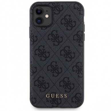 Guess 4G Metal Logo Dėklas set iPhone 11 + 5000mAh MagSafe power bank - Juodas 2 Guess 4G Metal Logo Dėklas set iPhone 11 + 5000mAh MagSafe power bank - Juodas 2