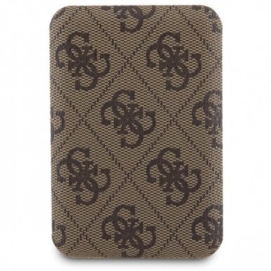 Guess 4G Metal Logo Dėklas set iPhone 15 + 5000mAh MagSafe power bank - Rudas 8