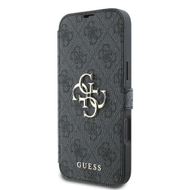 iPhone 16 Plus – Guess 4G Metal Logo dėklas - Juodas 1