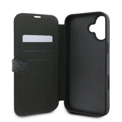iPhone 16 Plus – Guess 4G Metal Logo dėklas - Juodas 6